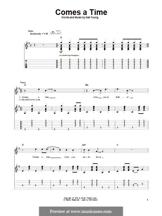 Comes a Time: For guitar with tab by Neil Young