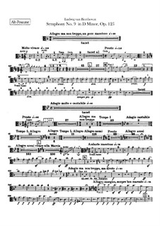 Complete Symphony: Trombones parts by Ludwig van Beethoven