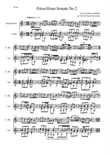 Fitzwilliam Sonata No.2: For cor anglais and guitar by Georg Friedrich Händel