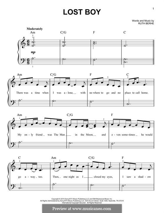Lost Boy by R. Berhe - sheet music on MusicaNeo