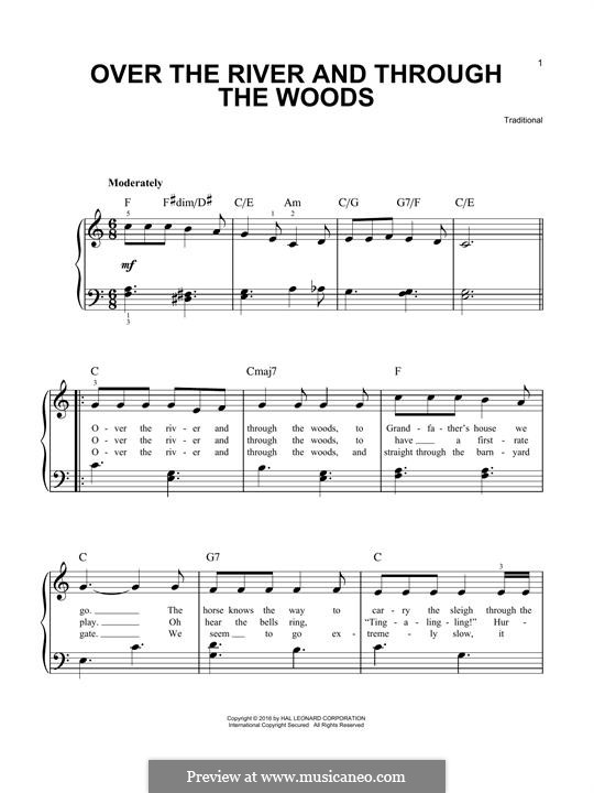 Over The River And Through The Woods By Folklore Sheet Music On Musicaneo Over The River And Through The Woods By Folklore Sheet Music On Musicaneo