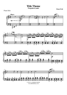 Forgotten Lands: Title Theme (Piano Solo), AMSM92 by Doug Clyde