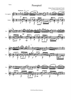 Passepied: For cor anglais and guitar (with variations) by Johann Caspar Ferdinand Fischer