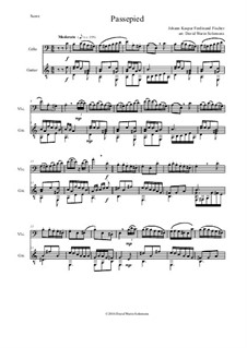 Passepied: For cello and guitar (with variations) by Johann Caspar Ferdinand Fischer