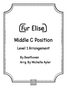 For Elise, for Piano, WoO 59: For a single performer by Ludwig van Beethoven