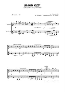 Ukrainian melody: Ukrainian melody, Ор.59 No.1 by Viktor Stepanovych Kosenko