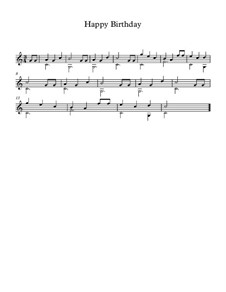Happy Birthday to You: For guitar by Mildred Hill