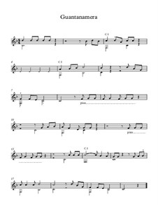 Guantanamera: For acoustic guitar by folklore