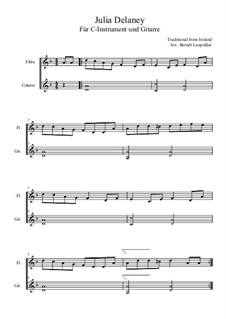 Julia Delaney: For C-instrument and guitar (D Minor) by folklore