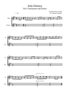 Julia Delaney: For C-instrument and guitar (E Minor) by folklore