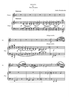 Соната для флейты и фортепиано: Партитура by Andrei Bondarenko