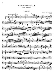 Complete set: Violins I part by Ludwig van Beethoven