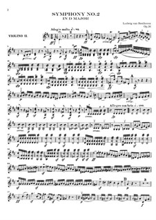 Complete set: Violins II part by Ludwig van Beethoven