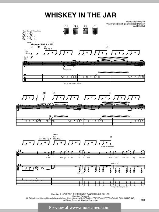 Whiskey in the Jar (Metallica) by B. Downey, E. Bell, Phil Lynott on