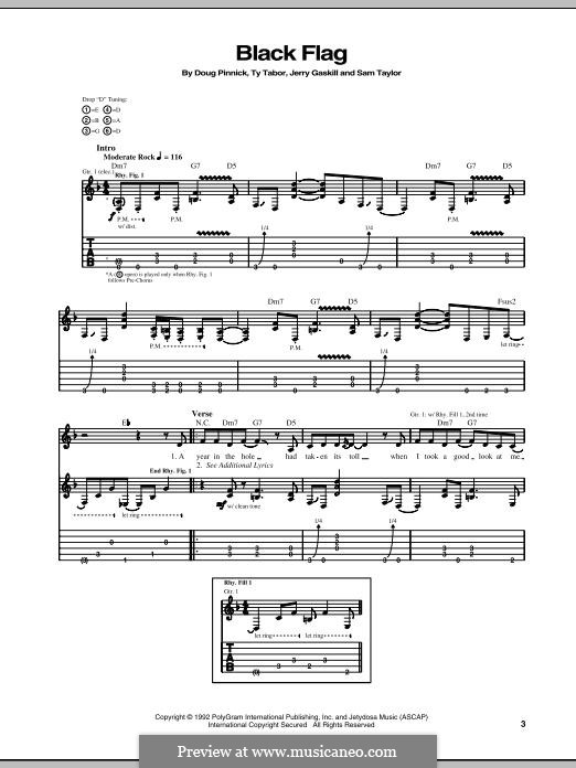 Black Flag (King's X): For guitar with tab by Doug Pinnick, Ty Tabor, Sam Taylor, Jerry Gaskill