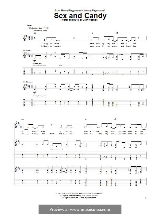 Sex and Candy (Maroon 5): For guitar with tab by John Wozniak