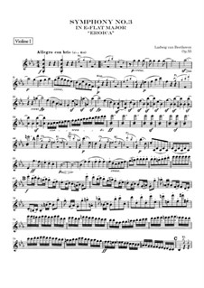 Complete set: Violins I part by Ludwig van Beethoven