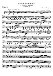 Complete set: Violins II part by Ludwig van Beethoven