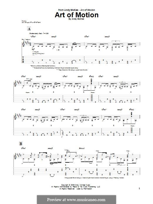 Art of Motion: For guitar with tab by Andy McKee