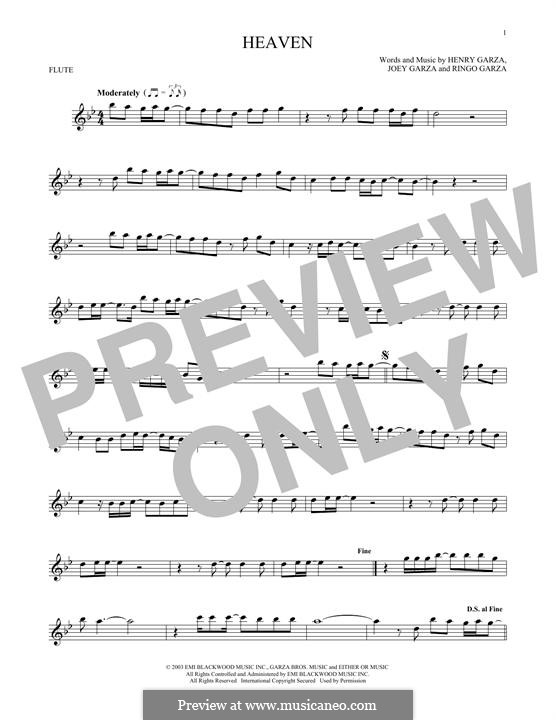 Heaven (Los Lonely Boys): For flute by Henry Garza, Joey Garza, Ringo Garza