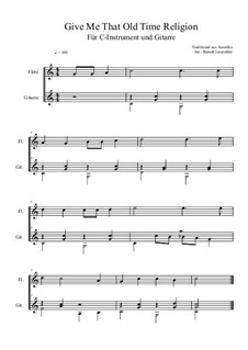 Give Me That) Old-Time Religion (Lead sheet with lyrics ) Sheet music for  Piano (Solo) Easy