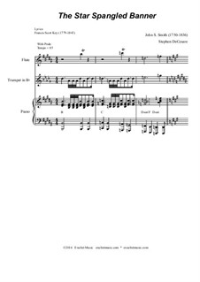 Instrumental version (quartet instruments): For saxophone quartet by John Stafford Smith