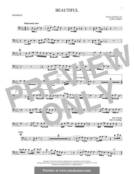 Beautifull (Christina Aguilera & Beverly McClellan): For trombone by Linda Perry