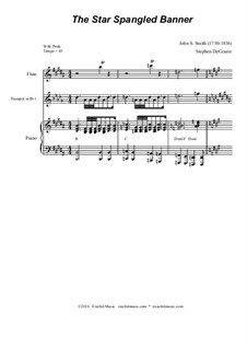 Instrumental version (quartet instruments): For brass quartet by John Stafford Smith