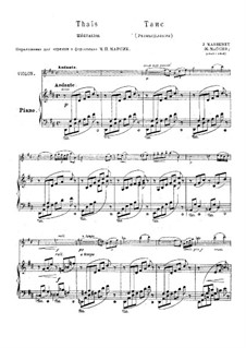 Meditation: For violin and piano by Jules Massenet