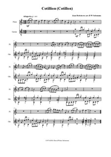 Cotillion (Cotillon): For flute and guitar by Jean Hotteterre