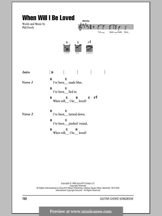 When Will I Be Loved? (The Everly Brothers) by P. Everly on MusicaNeo