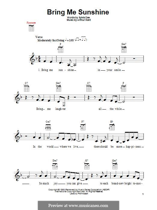 Bring Me Sunshine: For ukulele by Arthur Kent
