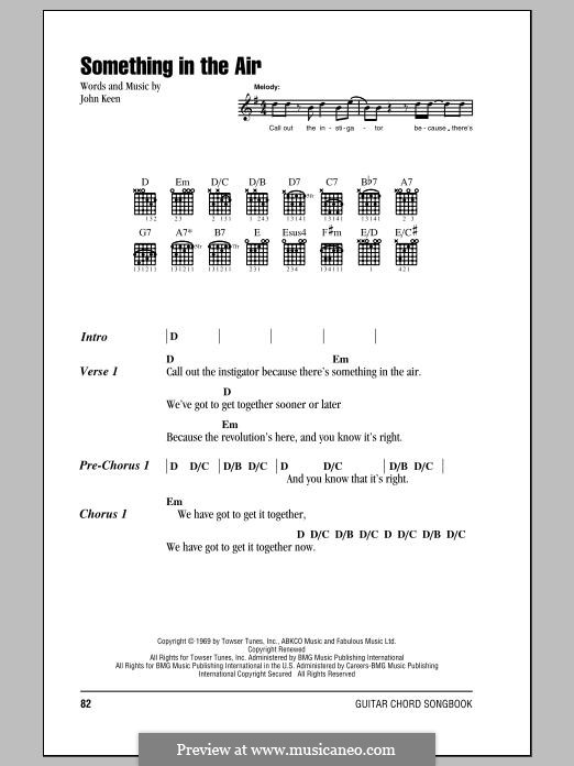 Something in the Air (Thunderclap Newman): Lyrics and chords by John Keen