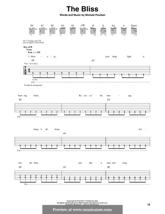 The Bliss (Volbeat): For guitar with tab by Michael Poulsen