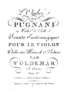 Trois sonates fantômagiques pour le violon: No.2 L'Ombre de Pugnani by Michael Woldemar