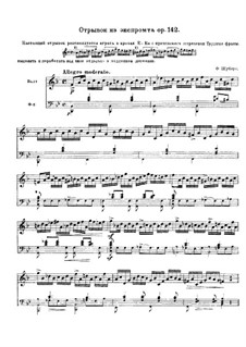 Four Impromptus for Piano, D.935 Op.142: Impromptu No.1, for horn and piano (fragment) by Franz Schubert