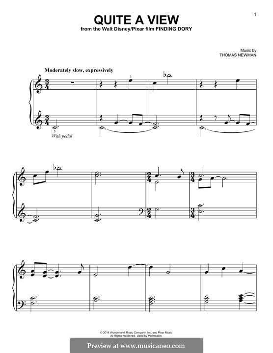 Quite a View: For piano by Thomas Newman