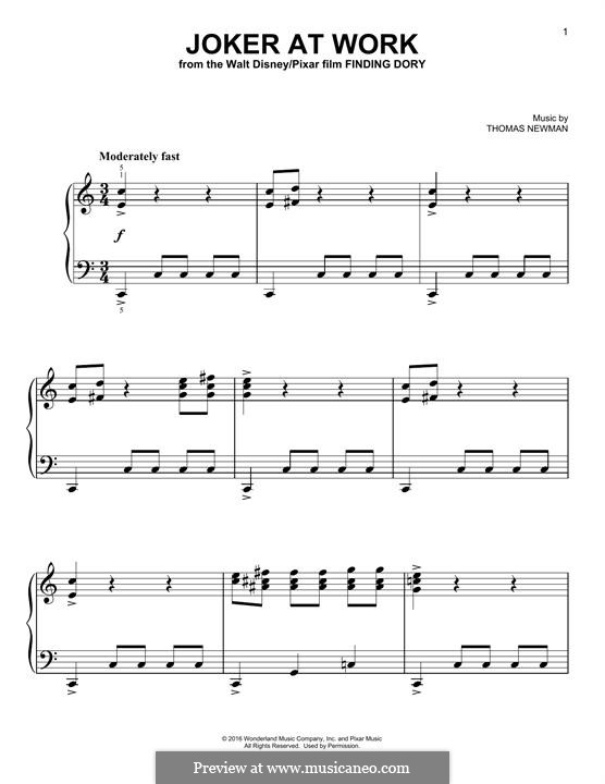 Joker at Work: For piano by Thomas Newman