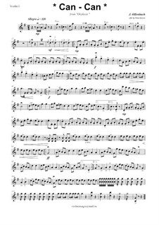 Can-Can: For string quartet by Jacques Offenbach