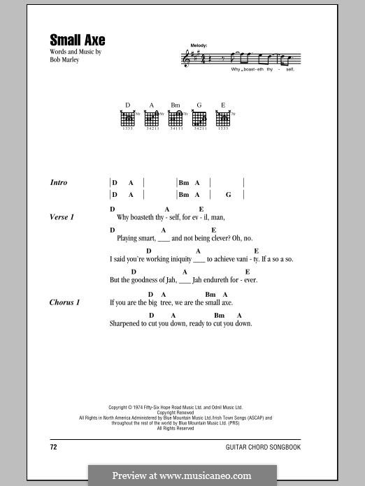 Small Axe: Lyrics and chords by Bob Marley