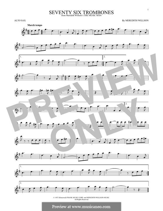 Seventy Six Trombones by M. Willson sheet music on MusicaNeo