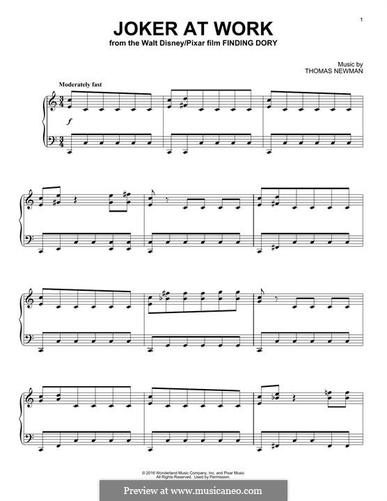 Joker at Work: For piano by Thomas Newman