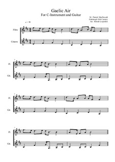 Gaelic Air: For C-instrument and guitar (D Major) by Patrick MacDonald