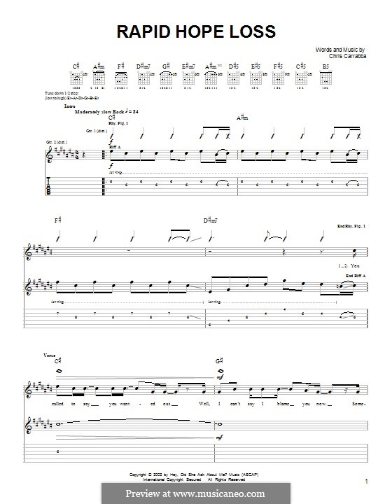 Rapid Hope Loss (Dashboard Confessional) by C. Carrabba on MusicaNeo