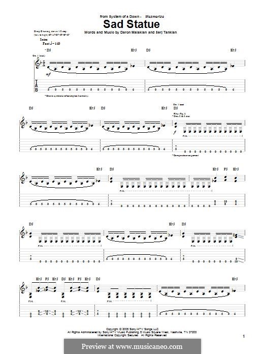 Sad Statue (System of a Down): For guitar with tab by Daron Malakian, Serj Tankian