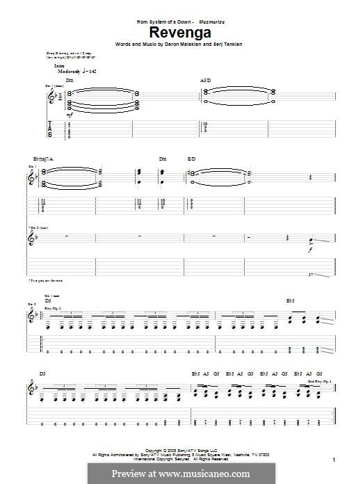 Revenga (System of a Down): For guitar with tab by Daron Malakian, Serj Tankian