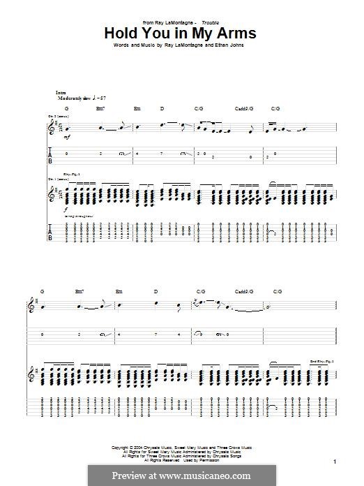 Hold You in My Arms: For guitar with tab by Ethan Johns, Ray LaMontagne