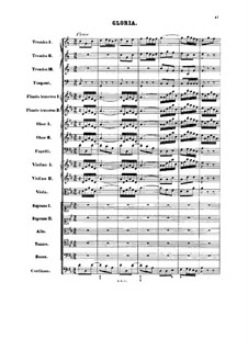 Gloria: Full score by Johann Sebastian Bach