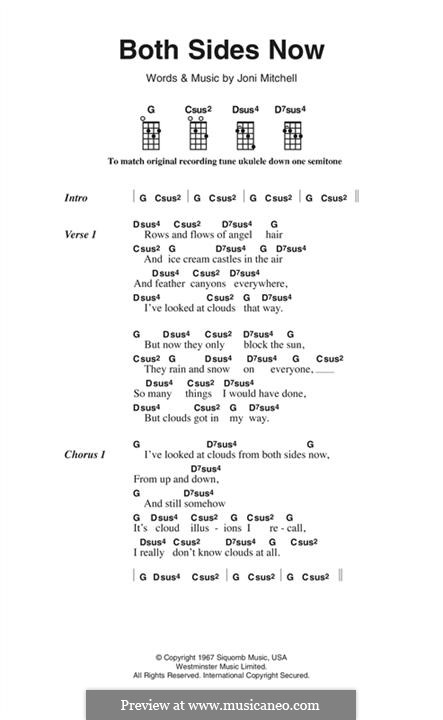 Both Sides Now: Lyrics and chords by Joni Mitchell