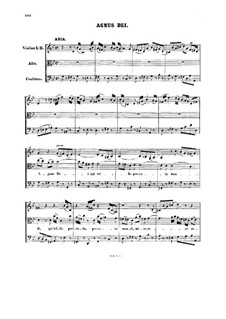 Agnus Dei: Full score by Johann Sebastian Bach